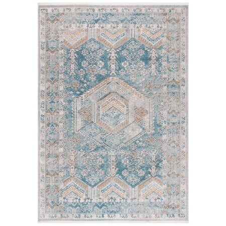 Safavieh Shivan Power Loomed Rectangle Area RugBlue & Gold 4 x 6 ft. SHV727M-4